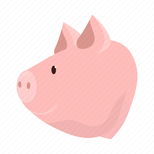 Animal, domestic, farm, head, pet, pig, snout icon - Download on Iconfinder