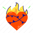 heart emoji, heart fire, heart art, heart tattoo, love fire