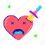stab heart, killed heart, dead heart, stab emoji, heart emoji 