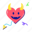 devil emoji, devil heart, evil heart, heart emoji, devil emoticon 