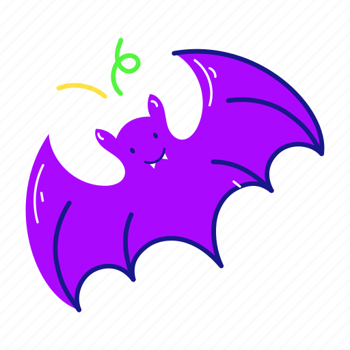 Chiroptera, flying bat, bat animal, halloween bat, flying creature sticker - Download on Iconfinder