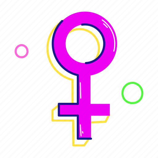 Gender sign, gender symbol, female gender, female sign, woman gender sticker - Download on Iconfinder