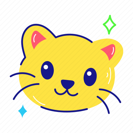Kitten face, cat face, animal face, kitten emoji, cat emoji sticker - Download on Iconfinder