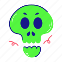 skull face, skull emoji, scary skull, skullcap, skeleton face