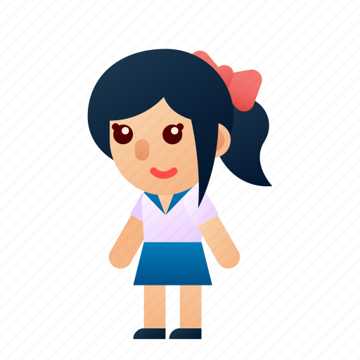 Female, mongolian skin, woman, diversity, nationality, japanese, school girl icon - Download on Iconfinder