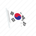 country, flag, korea, south