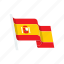 country, flag, national, spain 