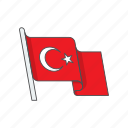 country, flag, national, turkey