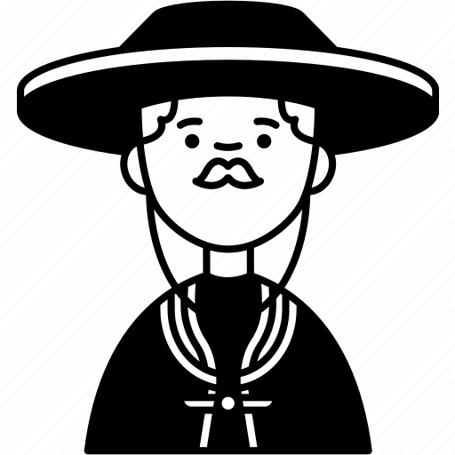 Mexican, latin, man, sombrero, charro icon - Download on Iconfinder