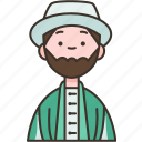 nigerian, beard, agbada, hat, male