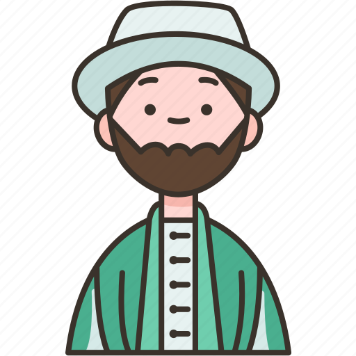 Nigerian, beard, agbada, hat, male icon - Download on Iconfinder