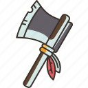 axe, tomahawk, weapon, tool, native