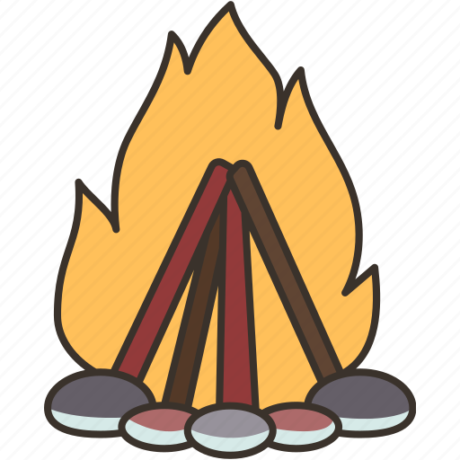 Bonfire, campfire, burn, fire, warm icon - Download on Iconfinder