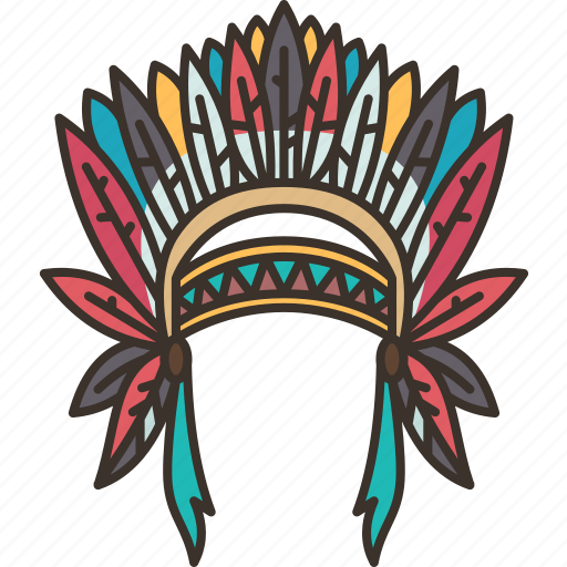 Headdress, feather, indian, tribe, ornament icon - Download on Iconfinder