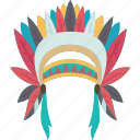 headdress, feather, indian, tribe, ornament