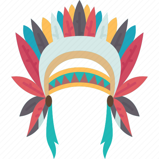 Headdress, feather, indian, tribe, ornament icon - Download on Iconfinder