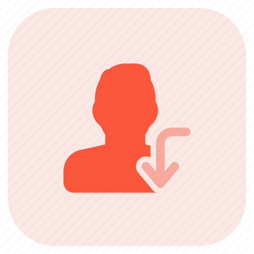 Download, arrow, down, single man icon - Download on Iconfinder