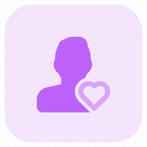 Love, heart, single man, shape icon - Download on Iconfinder
