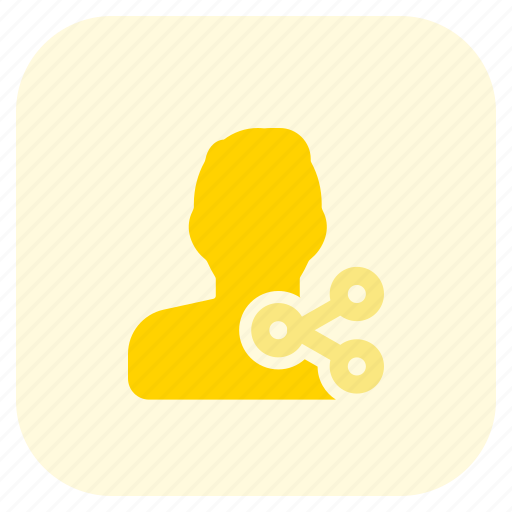 Share, connect, sharing, single man icon - Download on Iconfinder