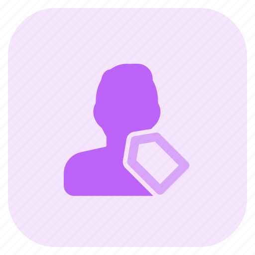 Tag, label, save, single man icon - Download on Iconfinder