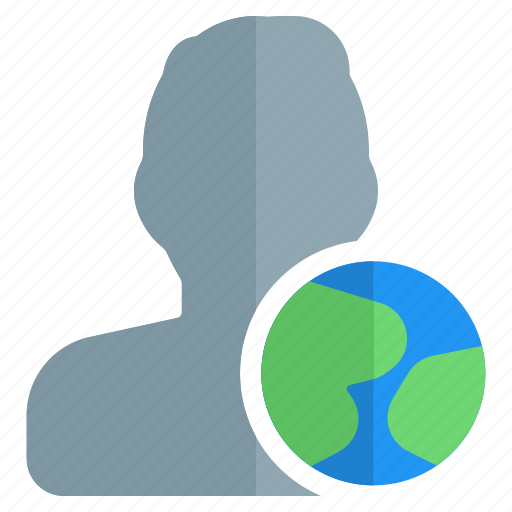 Globe, earth, single man, world icon - Download on Iconfinder