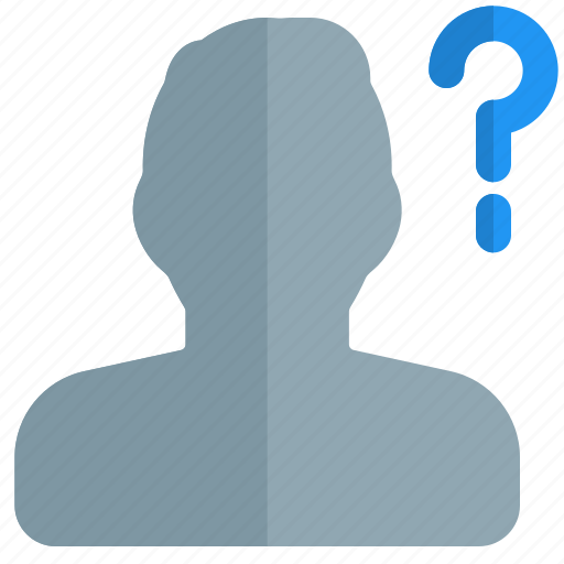 Question, mark, single man, support icon - Download on Iconfinder