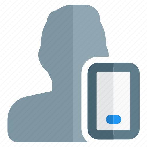 Smartphone, mobile, phone, device, single man icon - Download on Iconfinder