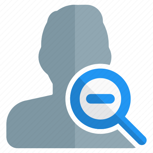 Zoom, out, minus, single man icon - Download on Iconfinder