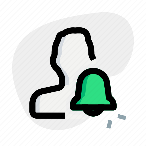 Bell, ring, single man, notification icon - Download on Iconfinder