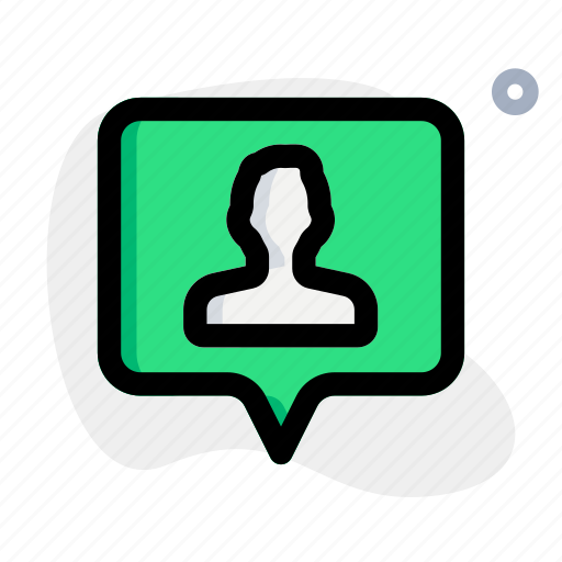Chat bubble, message, talk, single man icon - Download on Iconfinder