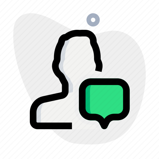 Text, chat bubble, single man, message icon - Download on Iconfinder
