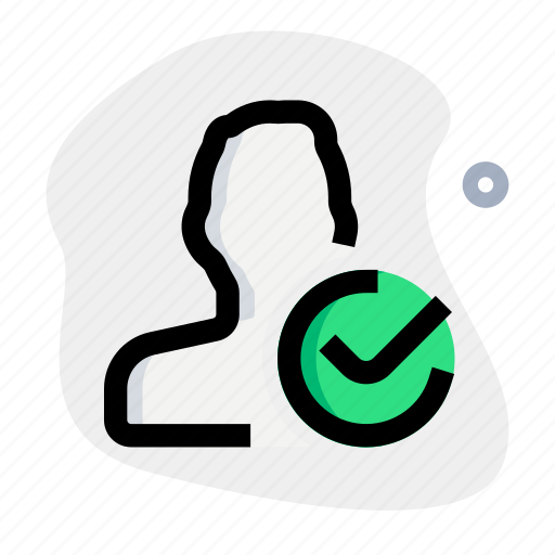 Single man, tick mark, approve, check icon - Download on Iconfinder