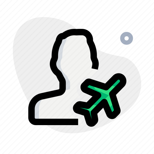 Airplane, single man, vacation, travel icon - Download on Iconfinder