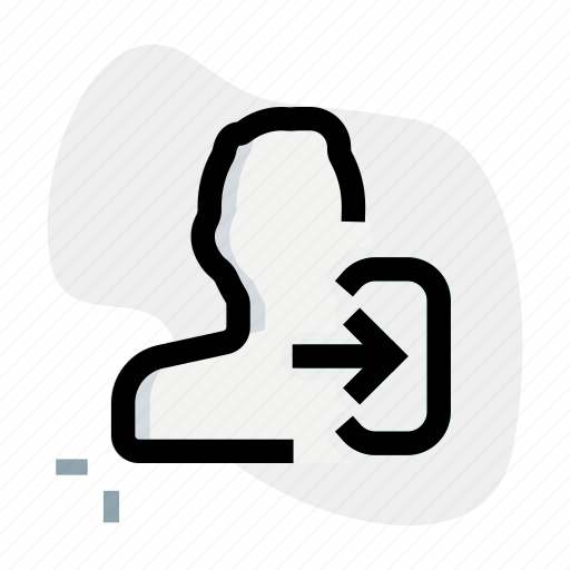 Logout, exit, single man, out icon - Download on Iconfinder