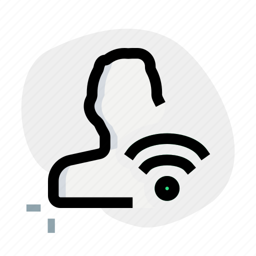 Wifi, wireless, internet, single man icon - Download on Iconfinder
