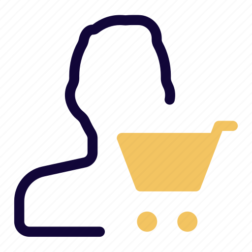 Cart, basket, trolley, single man icon - Download on Iconfinder