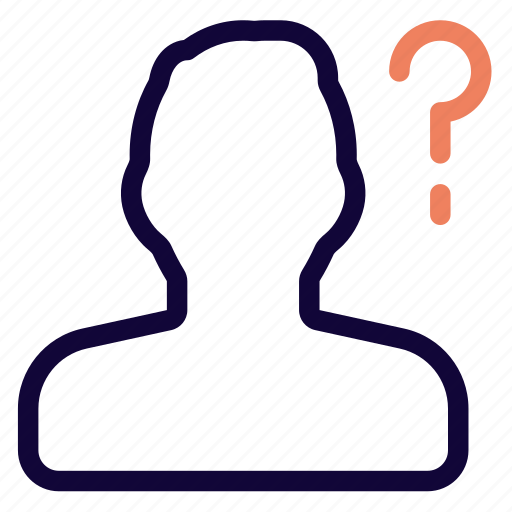 Question, mark, faq, single man icon - Download on Iconfinder