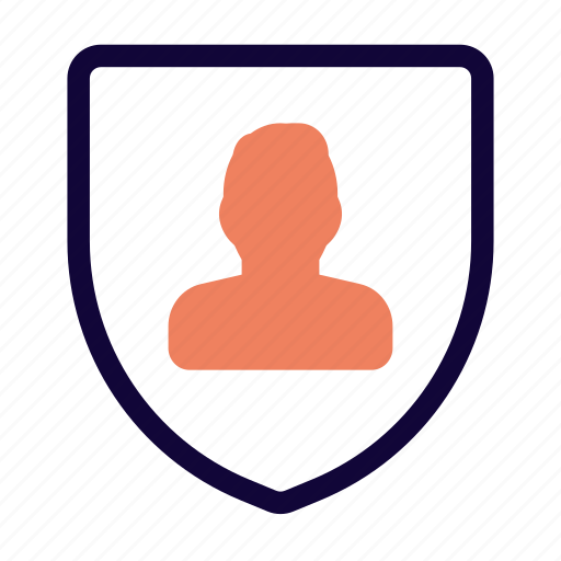 Shield, single man, security, safety icon - Download on Iconfinder