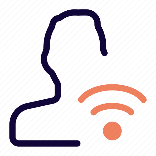 Wifi, wireless, internet, single man icon - Download on Iconfinder