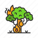 wildfire, fires, disaster, flame, forest, tree, animal, ecological