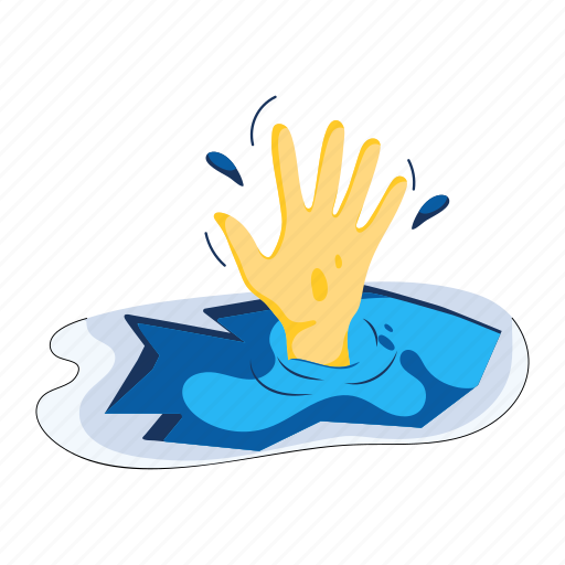 Drowning hand, drowning, drowning victim, submerging, need help icon - Download on Iconfinder