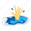drowning hand, drowning, drowning victim, submerging, need help 