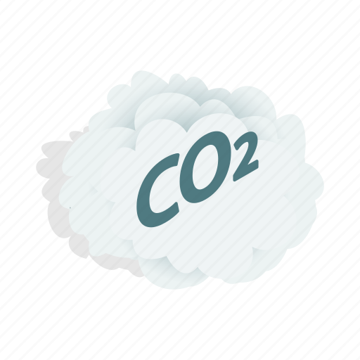 Carbon, chemistry, cloud, co2, dioxide, gas, isometric icon - Download on Iconfinder