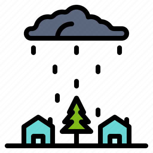Danger, destruction, monsoon, natural, rain, thunder icon - Download on Iconfinder
