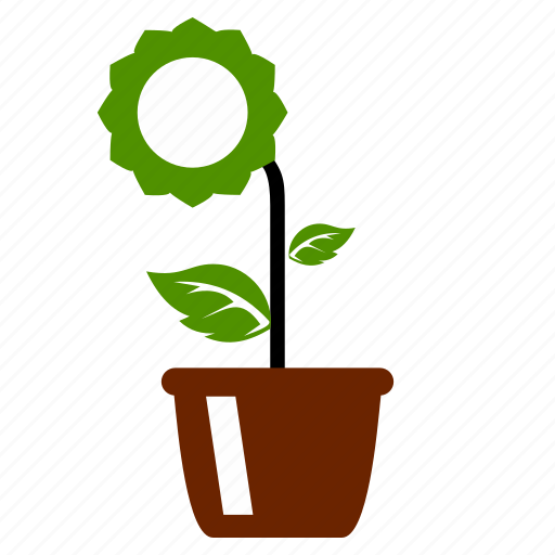 Base, flower, pot, sun, agriculture, eco, nature icon - Download on Iconfinder