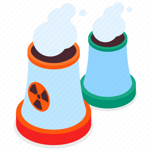 Nuclear, towers, oil, power plant icon - Download on Iconfinder