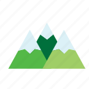 green, mountain, mountains, natural, nature, range, snow