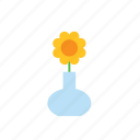 flower, natural, nature, sunflower, vase
