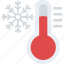 cold symbol, frozen thermometer, thermometer with snowflake, weather forecasting, winter thermometer 