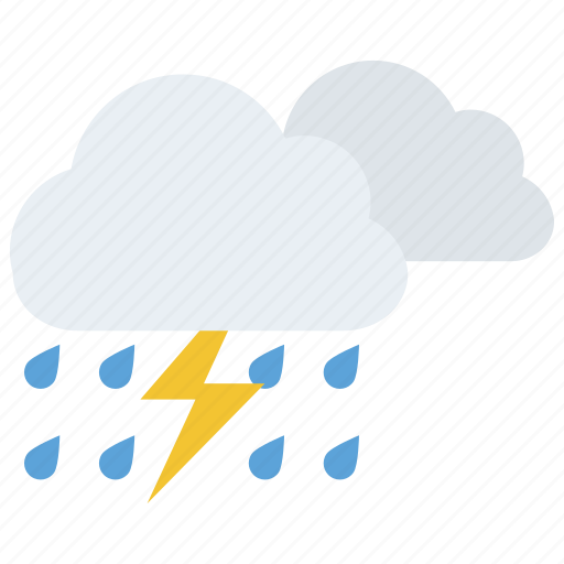 Bad weather, lightning clouds, severe weather, thunderstorm, weather icon - Download on Iconfinder